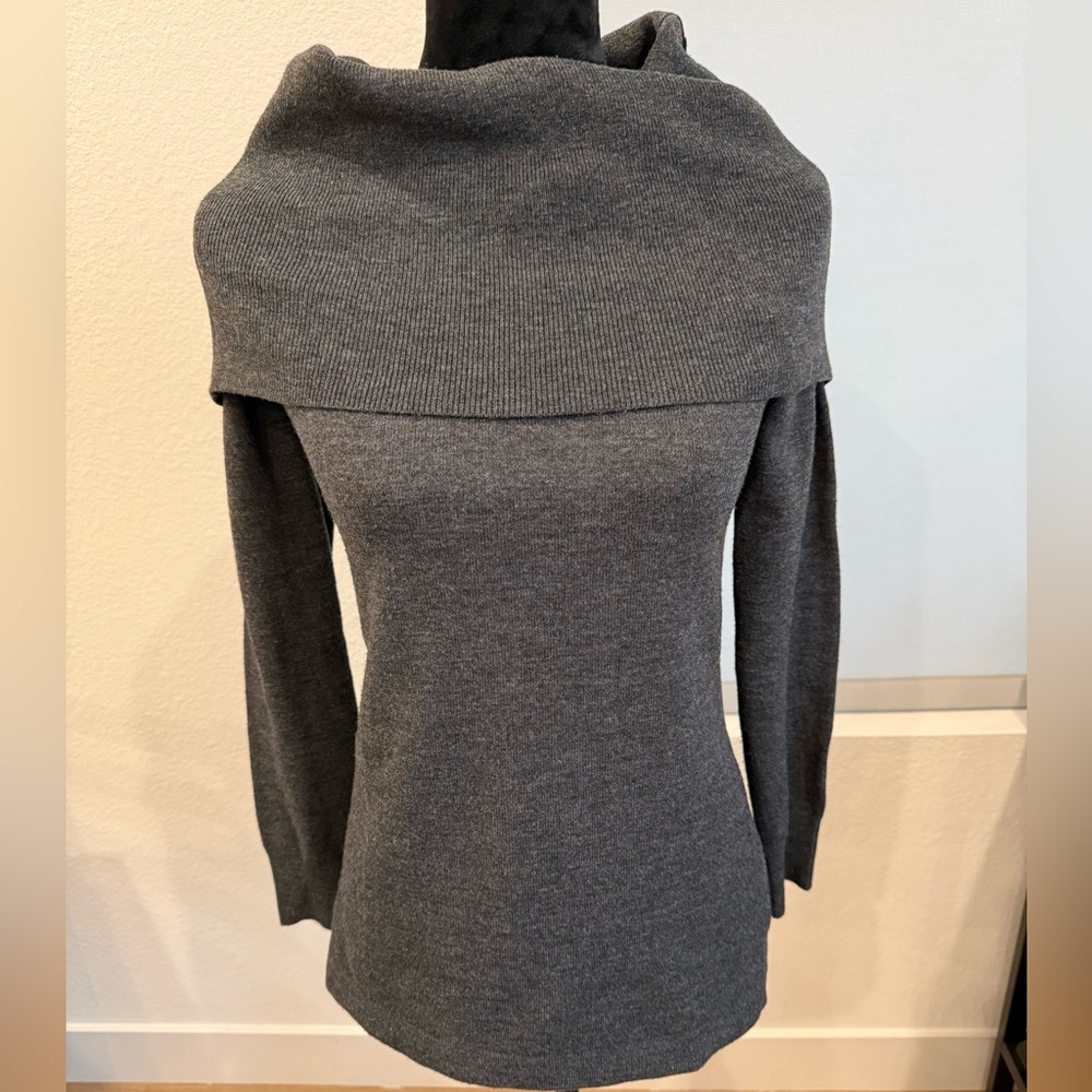 French Connection Off-Shoulder Foldover Sweater – Size S